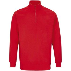 SOLS Uniseks Conrad Sweatshirt met Quarter Zip voor volwassenen (Helder rood)