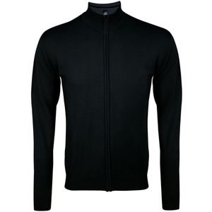 SOLS Heren Gordon Full Zip Cardigan (Zwart)