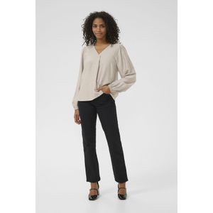 Blouse met lange mouwen Regular fit cream