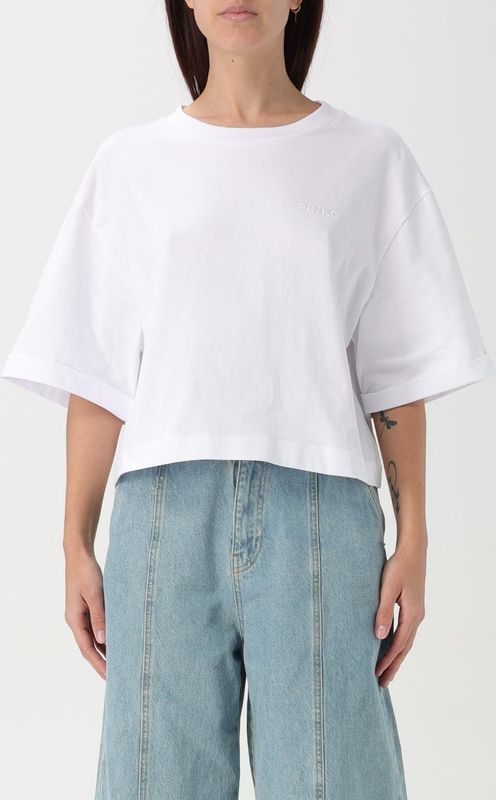 Cropped Short Sleeve Tee - Wit - T-shirt