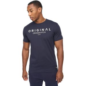 Crosshatch Mannen Jamals T-shirt (Navy)