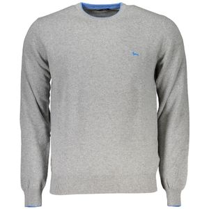 Crew Neck Trui Grijs Met Lange Mouwen