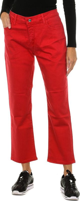 Lange Spijkerbroek - Rood - 3Y5J10-5D1RZ - Dames