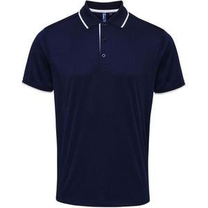 Premier Herencontrast Coolchecker Polo Shirt (Marine / Wit)