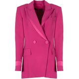 Patrizia Pepe, Dames, Jassen, Roze, Maat: 2XS Satijn,