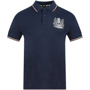 Aquascutum Unisex Volwassen Aldis Crest Polo Shirt (Marineblauw)