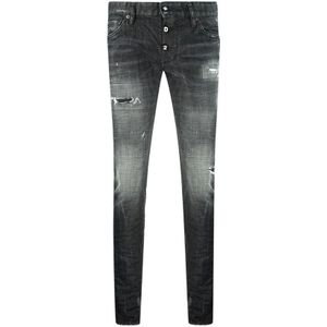Dsquared2 Slim Jean 1964 Vernietigde Zwarte Jeans - Maat 38/32