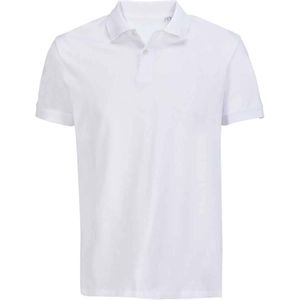 SOLS Unisex Adult Pacific Piqué Tweelingnaaldssteek Poloshirt (Wit)
