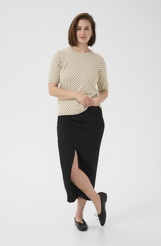 Kaffe - KALiz - Trui - Beige Gemêleerd/Zwart