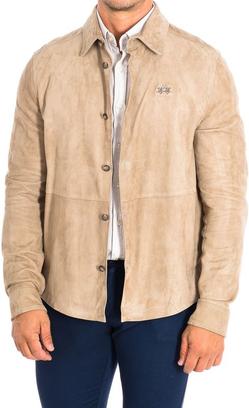 La Martina - Jassen - Beige - Leer - Lange Mouwen