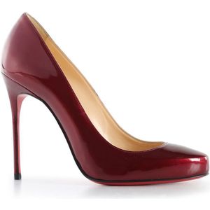 Christian Louboutin Bordeaux Patenten Leren Amandelteen Pumps