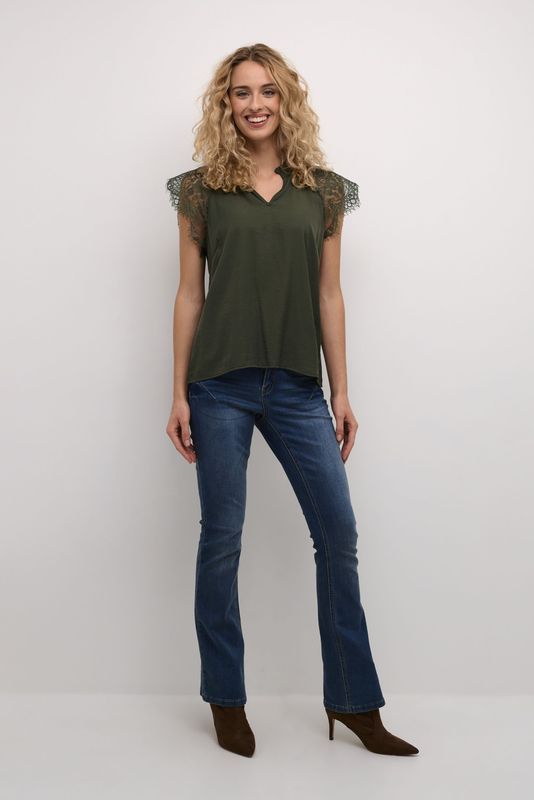 Cream Blouse 'Nola'  kaki