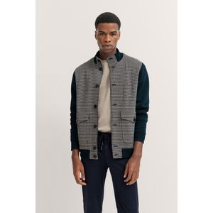 Bugatti - Sweatvest - Marine - Met Collegkraag - Lange Mouwen