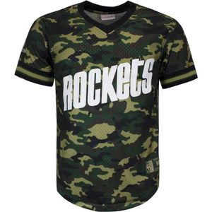 Mitchell & Ness - Camo Mesh T-shirt - Houston Rockets - Heren