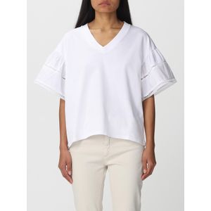 Top met Oogje Detail, Korte Mouwen en V-hals