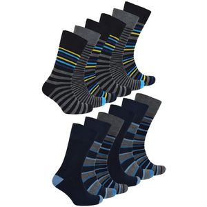 12 paar extra brede sokken zonder elastiek bamboesokken voor heren - Diverse