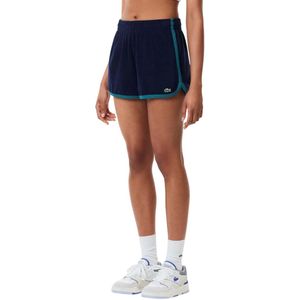 Lacoste Dames/Dames badstof shorts met contrastdetail (Blauw)