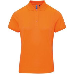 Premier Dames/Dames Coolchecker Piqué Poloshirt (Neon Oranje) - Maat 40