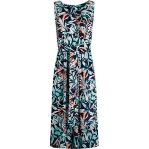 Weird Fish Dames Nalani Bladprint Eco Liva Jumpsuit (Aqua Blauw)