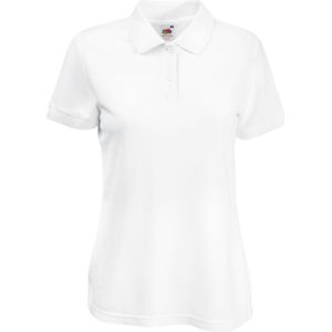 Fruit Of The Loom Dames Dames-Fit 65/35 Poloshirt Korte Mouwen (Wit) - Maat S