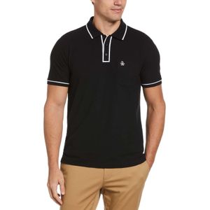 Original Penguin Heren Earl Piqué Katoenen Poloshirt (Zwart)