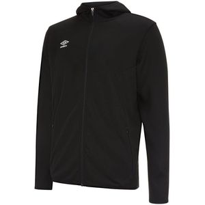 Umbro Heren Pro Fleece Full Zip Hoodie (Zwart/Wit)