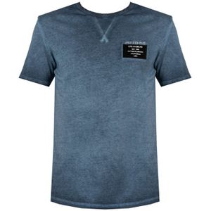 Guess T-Shirt Patch Mannen blauw