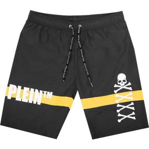 Philipp Plein TM Skull And Bones Zwarte Zwemshort - Maat L