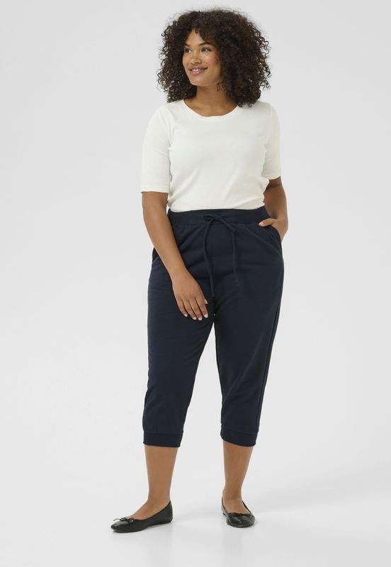 KAFFE - KCAnn - Broek - Marine - 3/4 Lengte - Tapered
