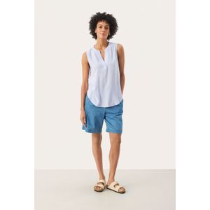 Mouwloos shirt Relaxed fit Heather pale blue