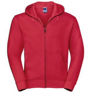 Russell Heren Authentieke Sweatshirt Met Volledige Ritssluiting / Hoodie (Klassiek Rood) - Maat XS