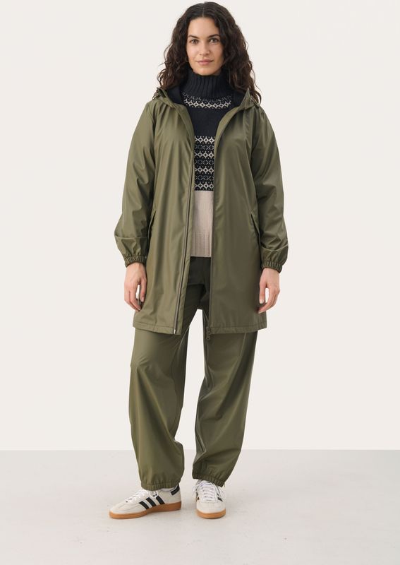 Part Two - Regenjas - Groen - Waterbestendig - Winddicht