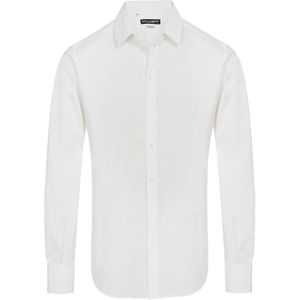 Dolce & Gabbana - Dress Shirt - Wit - Katoen Stretch - Lange Mouwen