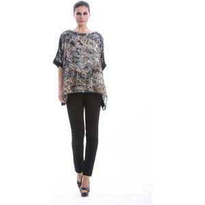 Top - Bruin - Polyester - Mouwloos - Oversized Silhouet