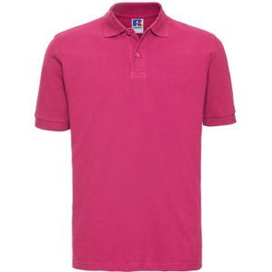 Russell Heren Klassiek Piqué Katoenen Polo Shirt (Fuchsia)