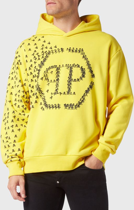 Philipp Plein - Hooded Sweatshirt Skull&Bones - Wit - Hoodie - Katoen