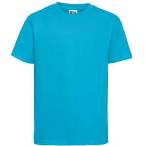 Russell Heren Slank T-Shirt Met Korte Mouwen (Turquoise) - Maat S