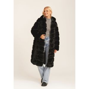 Kapmantel - Lange Bontjas - Met Capuchon - Midi-lengte