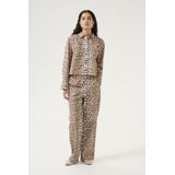 Casual broek Straight fit Ulrike print - Simply taupe animal