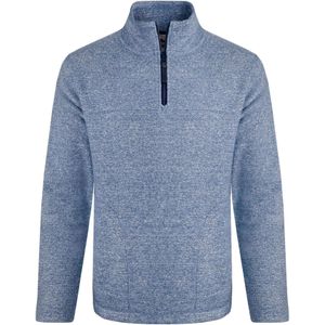 Weird Fish Heren Laramie Snow Marl Kwart Rits Fleece (Middenblauw)