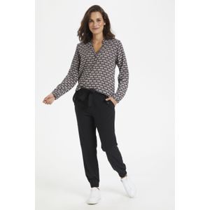 Blouse met lange mouwen Regular fit Black/Woodsmoke Fan Print black multi