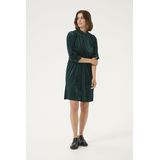 Jurk - Groen - Regular Fit - Boven de Knie - 3/4 Mouwen - 100% Polyester