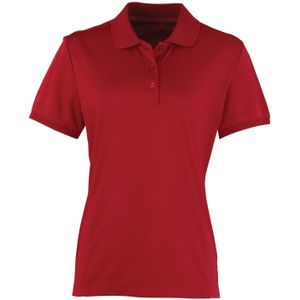 Premier Dames/dames Coolchecker korte mouw Pique Polo T-Shirt (Bourgondië)