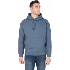 Hugo Boss - Sweatshirt - Blauw - Cotton Blend - Hooded - Lange Mouwen