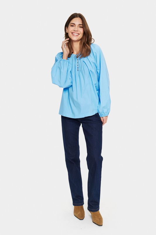 Blouse met lange mouwen Loose fit light blue