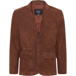 Heren - Bruin - Italiaanse Blazer Jas - Geitensuède - Slim Fit