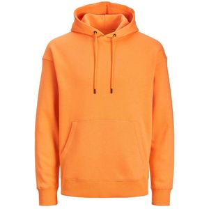 JACK & JONES ESSENTIALS hoodie JJESTAR  met printopdruk oranje