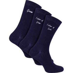 3 Paar Heren Trouwsokken voor Vader van de Bruidegom & Bruid | Trouwring Geschenk