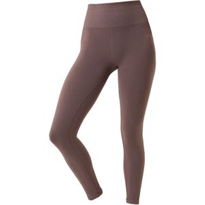 Björn Borg - Dames Naadloze Geribbelde Legging zonder Voet - Mauve