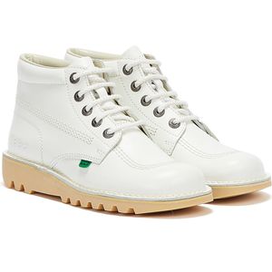Kickers Kick Hi Wit Leren Laarzen